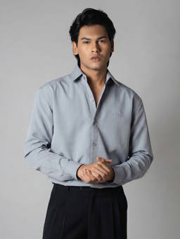 HOP HEAD - Grey Cotton Blend Shirt