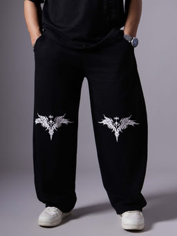 HOP HEAD - Angelic Wings Black Printed Extreme Baggy Sweatpant