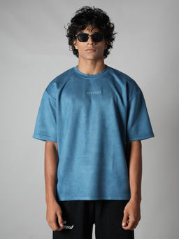 HOP HEAD - Blue Suede Crew Neck T-Shirt