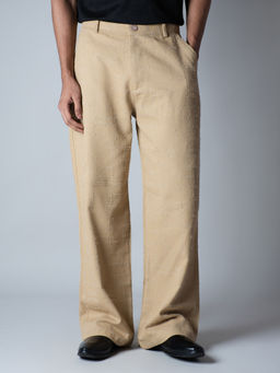 HOP HEAD - Beige Roofing Boot Cut Denim Pant