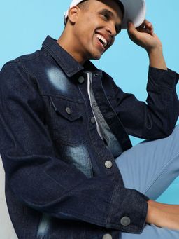 Campus Sutra - Solid Full Sleeve Stylish Denim Jacket