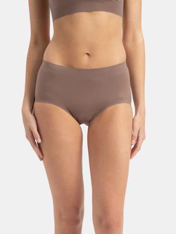 Jockey - 1827 Women High Coverage Soft Touch Microfiber Elastane Full Brief-Deep Taupe