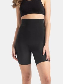 Jockey - SH12 Women High Waist Microfiber Nylon Elastane Shorts Shapewear - Black