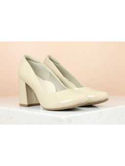 Inc.5 - Solid Plain Beige Heels