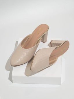 Inc.5 - Textured Beige Block Heels