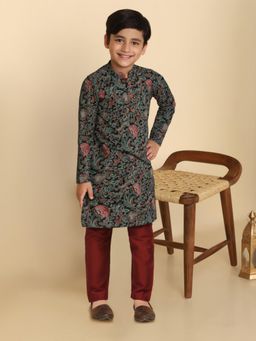 KISAH - Boys Multi Color Printed Kurta and Pyjama