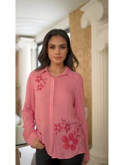 Attic Salt - Patched Petals Pretty Pink Shirt