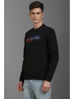 Louis Philippe - Men Casual Black Graphic Print Sweatshirt