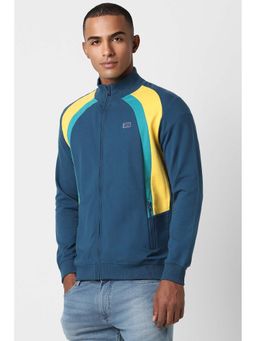 Peter England - Men Blue Bomber Jacket Sweatshirt