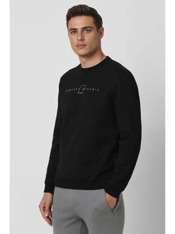 Van Heusen - Men Black Print Crew Neck Sweatshirt