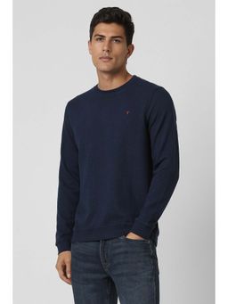 Van Heusen - Men Navy Blue Crew Neck Sweatshirt
