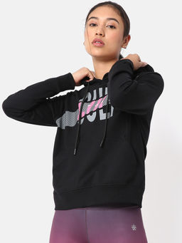 CULT - Women Layr Regular Fit Black Lifestyle Sweatshirt