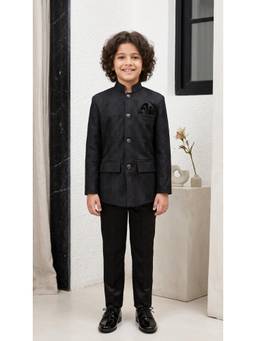 Ahhaaaa - Black Kids Sherwani and Pant