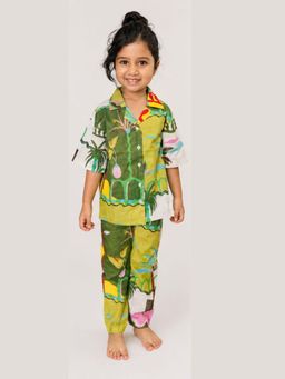 Tittertots - Green Island Slumber Kids Shirt with Pyjama