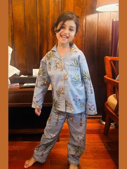 Tittertots - The Grey Jungle Kids Shirt with Pyjama