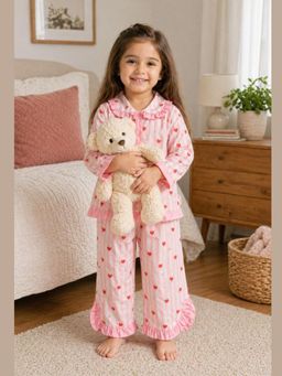Tittertots - Pink Heart Shirt with Pyjama