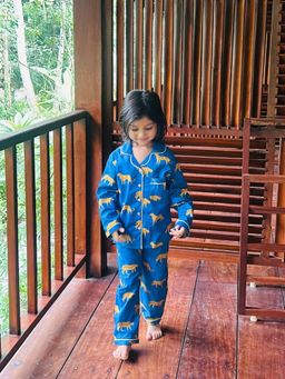 Tittertots - The Blue Panther Kids Shirt with Pyjama
