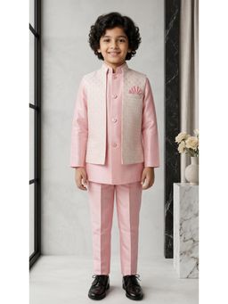 Ahhaaaa - Pink Kurta with Pant and Nehru Jacket