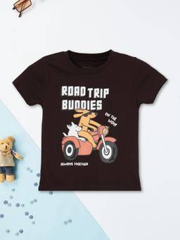 max - Brown Printed T-Shirt