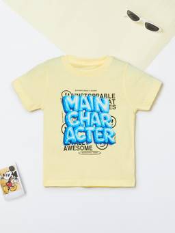 max - Yellow Printed T-Shirt