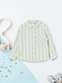 max - Green Striped Shirt