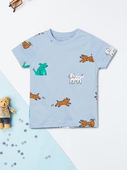 max - Blue Printed T-Shirt