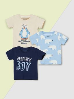 max - Multi-Colour Printed T-Shirt (Pack Of 3)