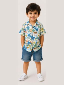 Tittertots - Pure Cotton Printed Half Sleeve Shirt