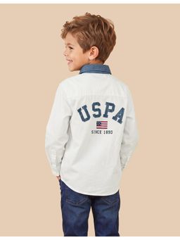 U.S. POLO ASSN. - White Kids Solid Boxy Fit Shirt