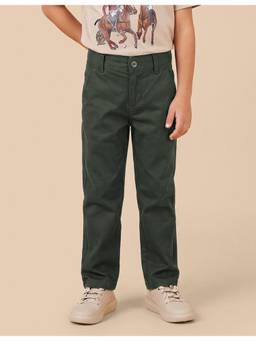 U.S. POLO ASSN. - Green Kids Mid Rise Dobby Trousers