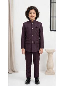 Ahhaaaa - Purple Kids Sherwani and Pant