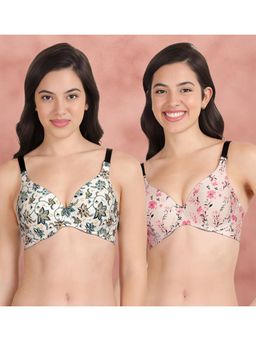 Shyaway - Broad Winged Seamless Multiway Wired T-Shirt Bras (Pack of 2)