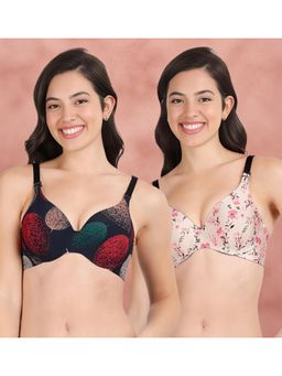 Shyaway - Broad Winged Seamless Multiway Wired T-Shirt Bras (Pack of 2)