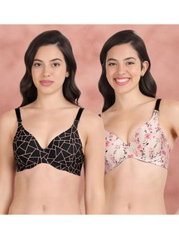 Shyaway - Broad Winged Seamless Multiway Wired T-Shirt Bras (Pack of 2)