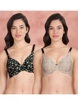 Shyaway - Broad Winged Seamless Multiway Wired T-Shirt Bras (Pack of 2)