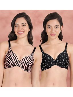 Shyaway - Broad Winged Seamless Multiway Wired T-Shirt Bras (Pack of 2)