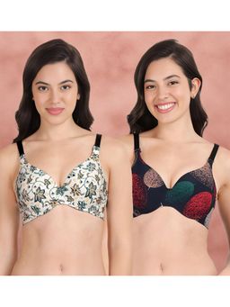 Shyaway - Broad Winged Seamless Multiway Wired T-Shirt Bras (Pack of 2)