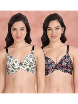 Shyaway - Broad Winged Seamless Multiway Wired T-Shirt Bras (Pack of 2)