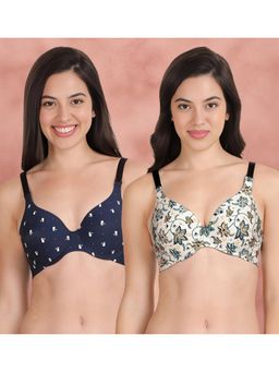 Shyaway - Broad Winged Seamless Multiway Wired T-Shirt Bras (Pack of 2)