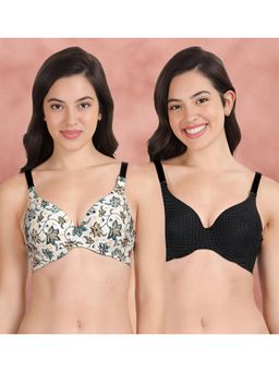 Shyaway - Broad Winged Seamless Multiway Wired T-Shirt Bras (Pack of 2)