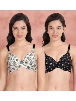 Shyaway - Broad Winged Seamless Multiway Wired T-Shirt Bras (Pack of 2)