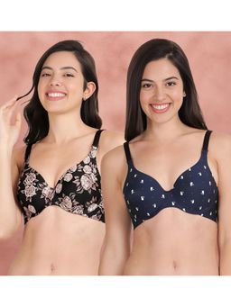 Shyaway - Broad Winged Seamless Multiway Wired T-Shirt Bras (Pack of 2)