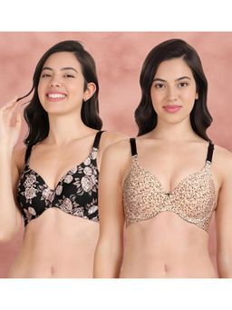 Shyaway - Broad Winged Seamless Multiway Wired T-Shirt Bras (Pack of 2)
