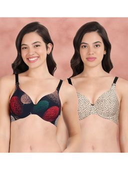 Shyaway - Broad Winged Seamless Multiway Wired T-Shirt Bras (Pack of 2)