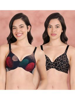 Shyaway - Broad Winged Seamless Multiway Wired T-Shirt Bras (Pack of 2)