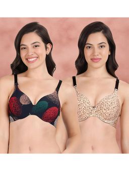Shyaway - Broad Winged Seamless Multiway Wired T-Shirt Bras (Pack of 2)