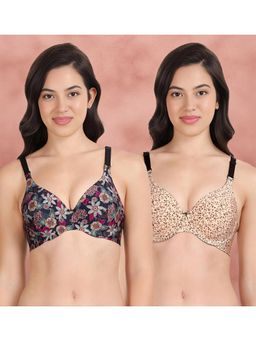 Shyaway - Broad Winged Seamless Multiway Wired T-Shirt Bras (Pack of 2)