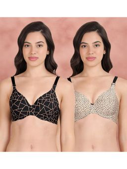 Shyaway - Broad Winged Seamless Multiway Wired T-Shirt Bras (Pack of 2)