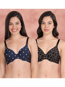 Shyaway - Broad Winged Seamless Multiway Wired T-Shirt Bras (Pack of 2)