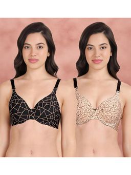Shyaway - Broad Winged Seamless Multiway Wired T-Shirt Bras (Pack of 2)